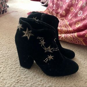 Black Velvet Booties